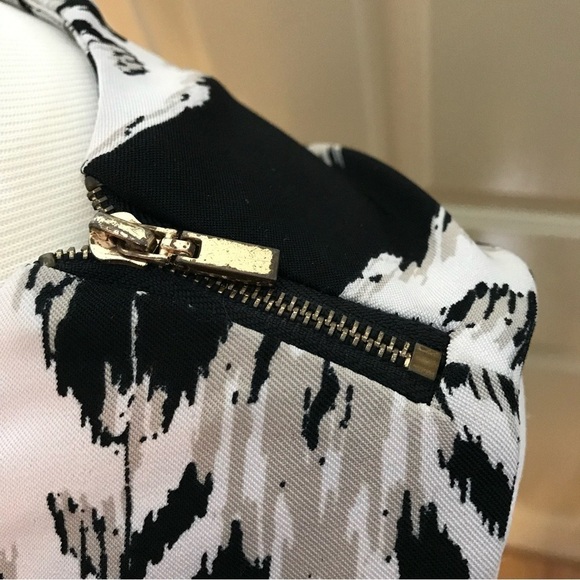 AB‎ Studio Size 14 Sheath Sleeveless Dress Work Career Black White Career Flaw - Picture 7 of 10